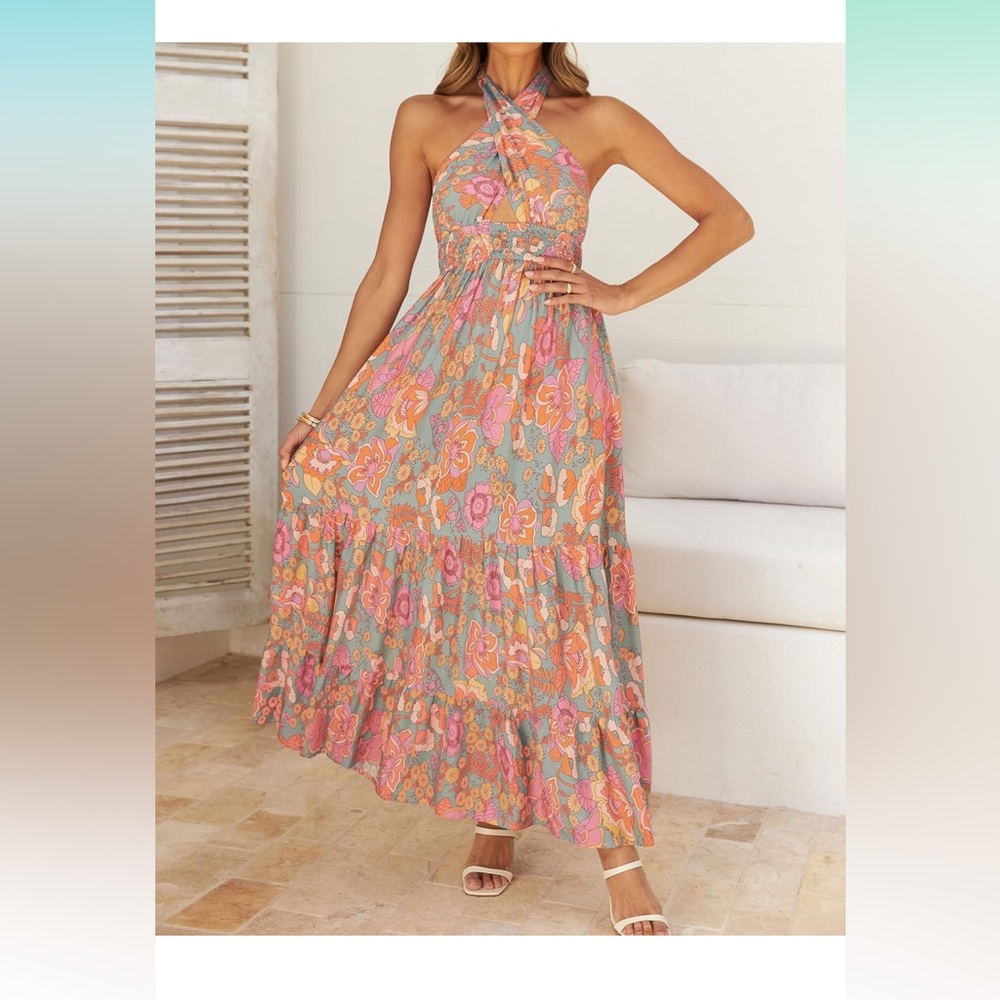 Crossover Halter Neck